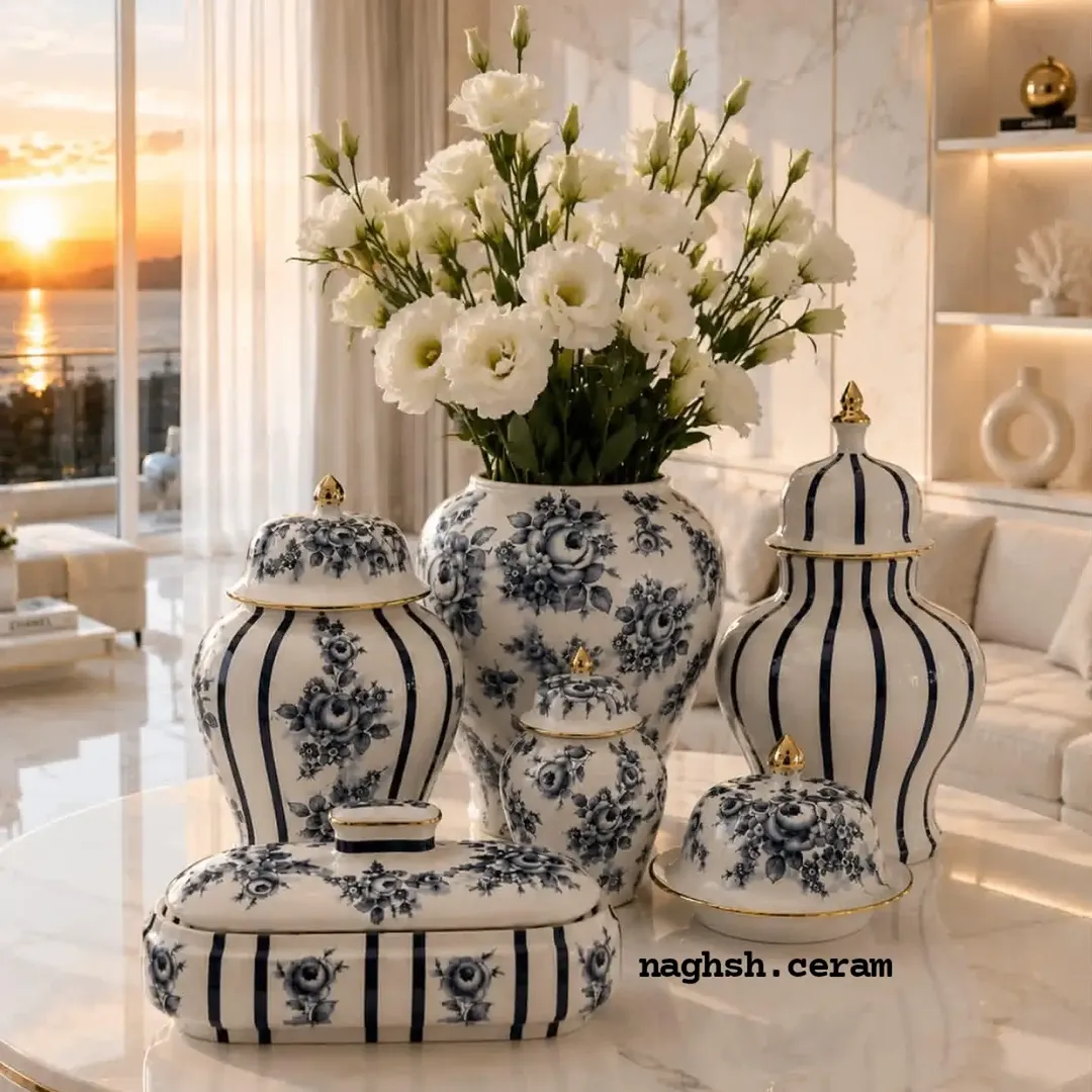 سرویس چای جینجر سرامیکی سه بار پخت