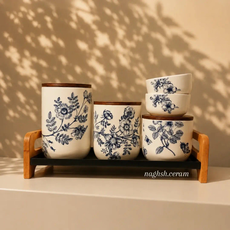 پاسماوری طرح پرنده و گل